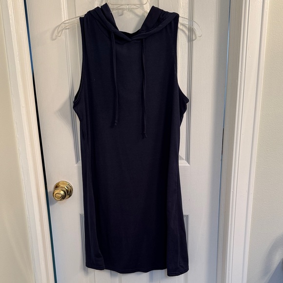 Sleeveless Black Hoodie Dress - Picture 1 of 1